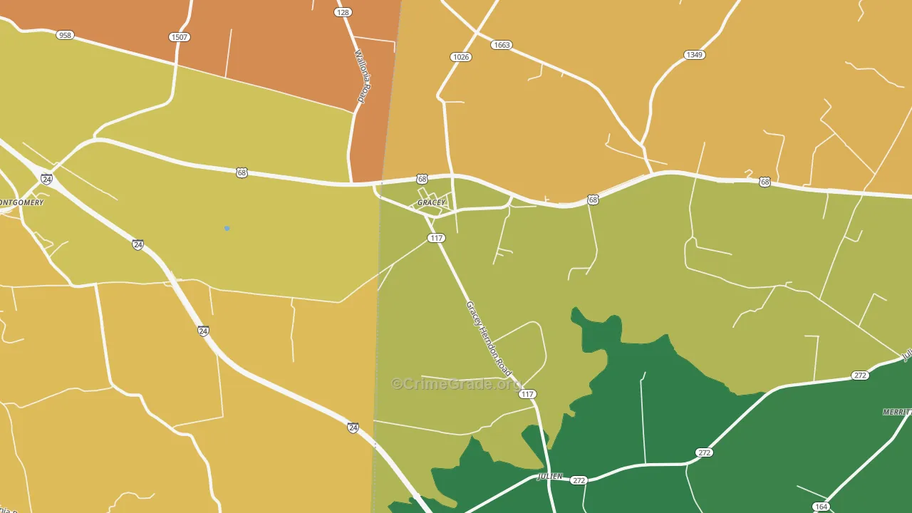 42232, KY Map of Drug-Related Crime Rates
