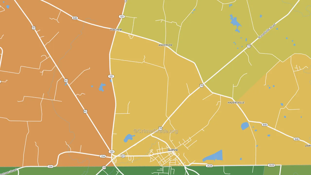 42234, KY Map of Drug-Related Crime Rates