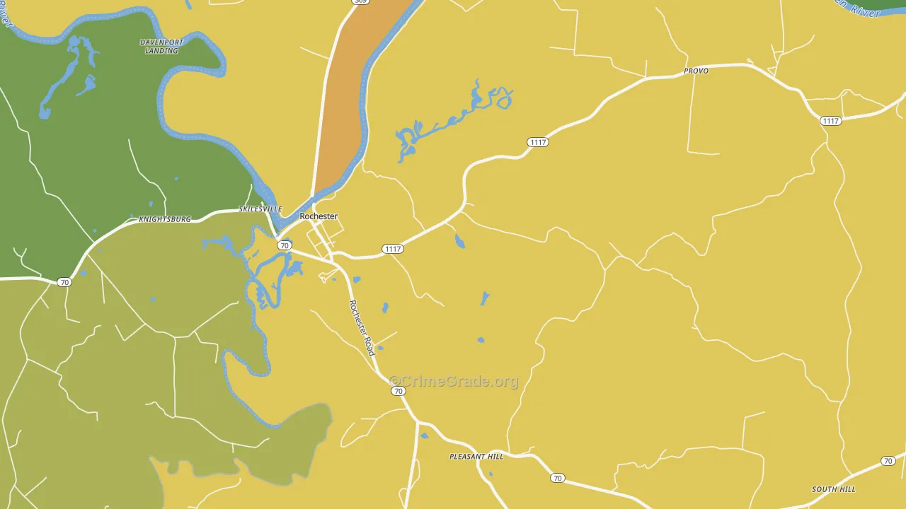 42273, KY Map of Drug-Related Crime Rates