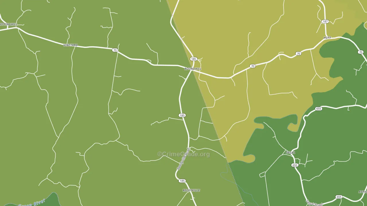 42275, KY Map of Drug-Related Crime Rates