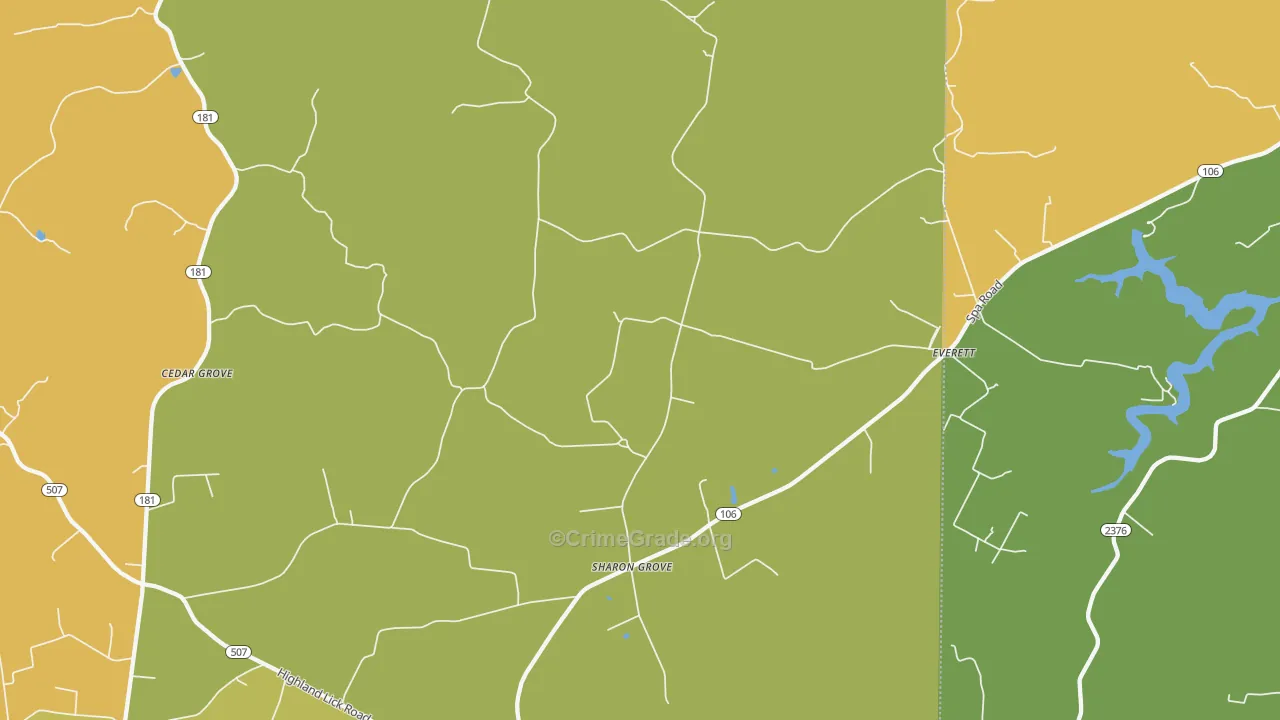 42280, KY Map of Drug-Related Crime Rates