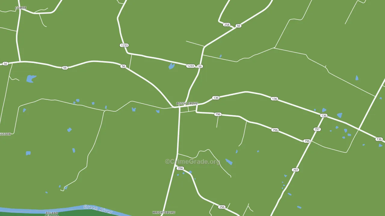 42322, KY Map of Drug-Related Crime Rates