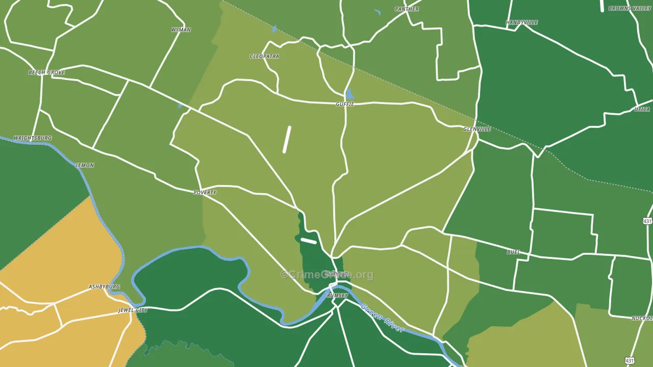 42327, KY Map of Drug-Related Crime Rates