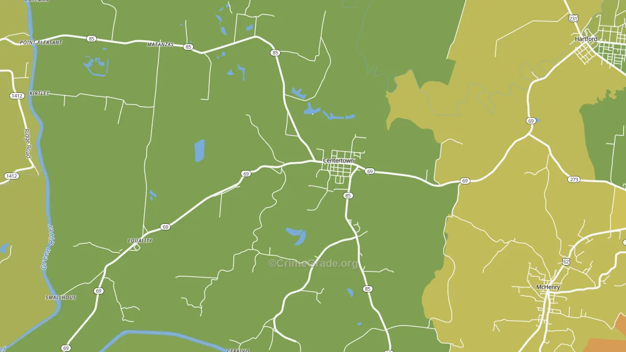42328, KY Map of Drug-Related Crime Rates