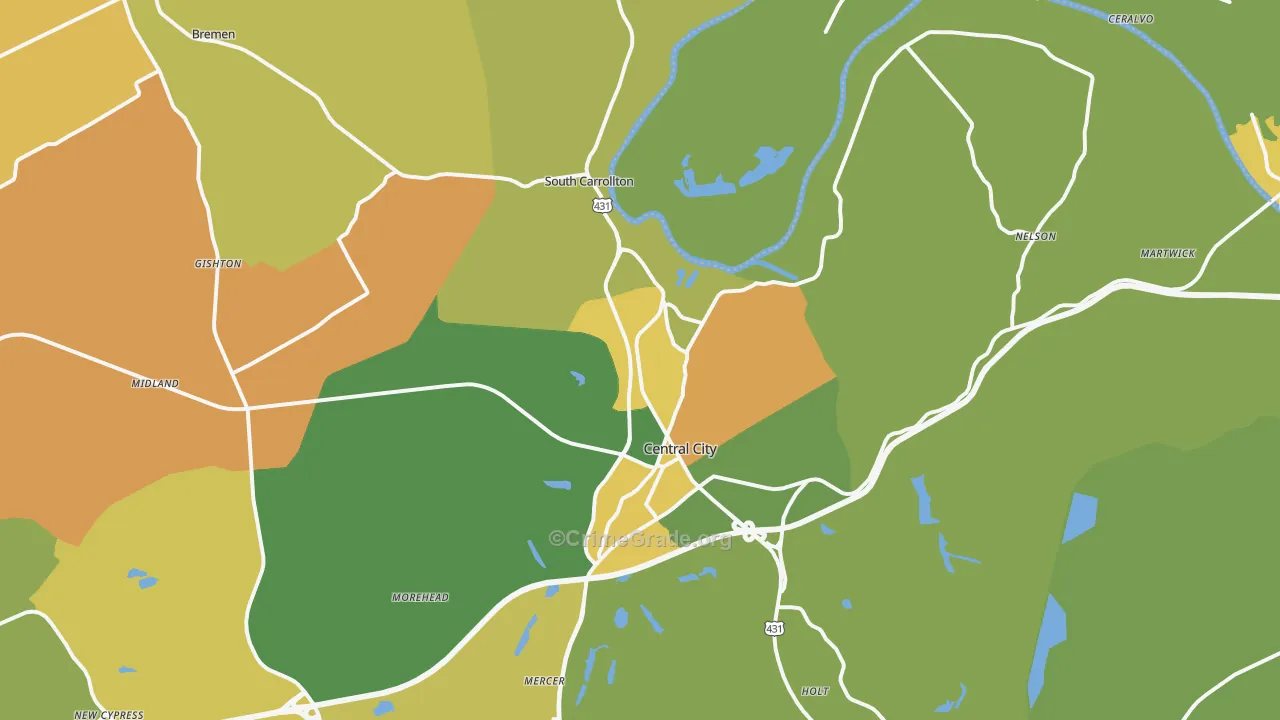 42330, KY Map of Drug-Related Crime Rates