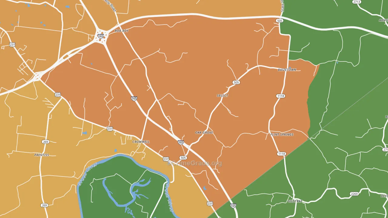 42333, KY Map of Drug-Related Crime Rates