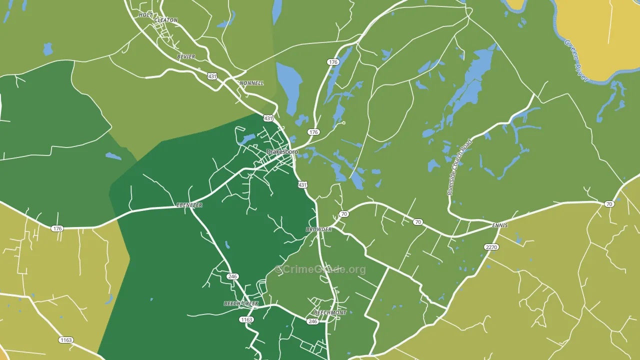 42337, KY Map of Drug-Related Crime Rates
