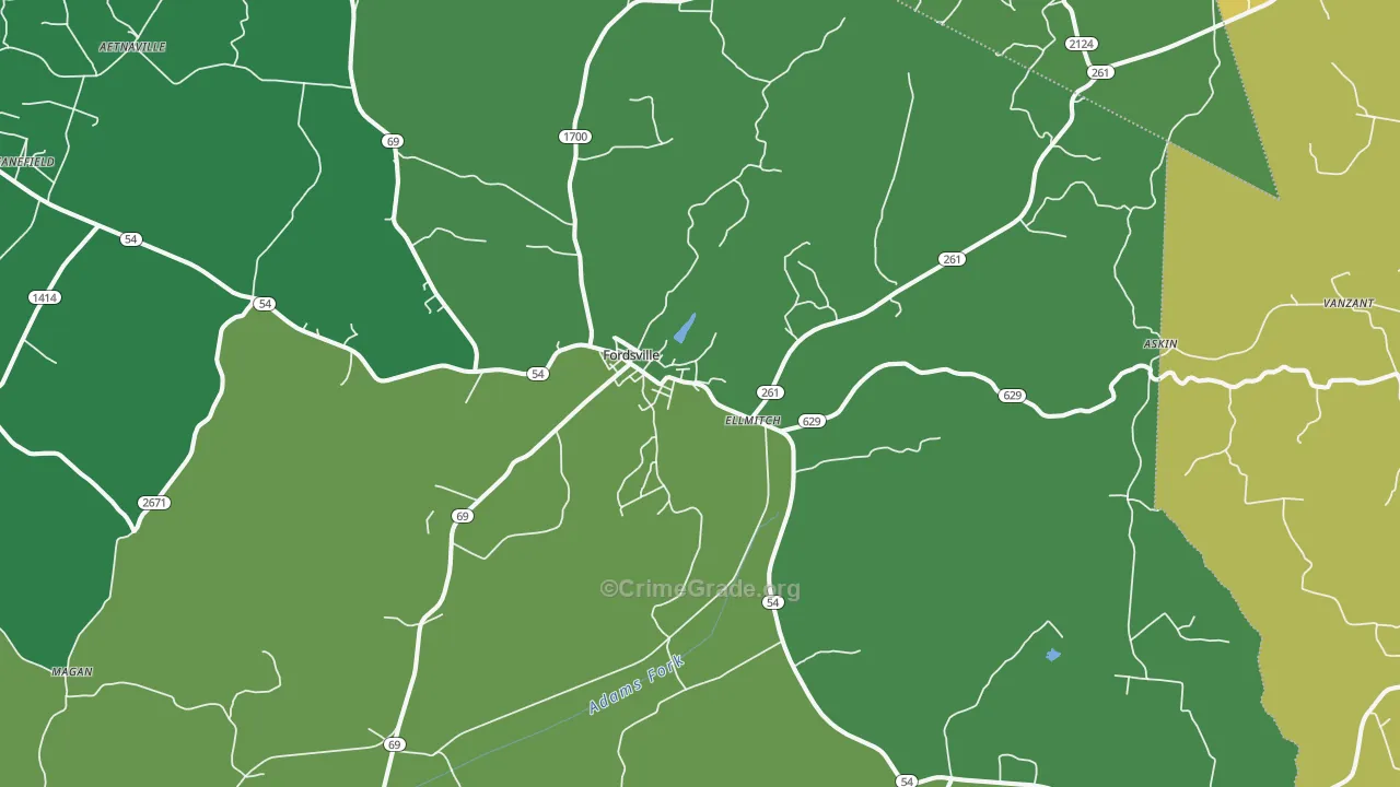 42343, KY Map of Drug-Related Crime Rates