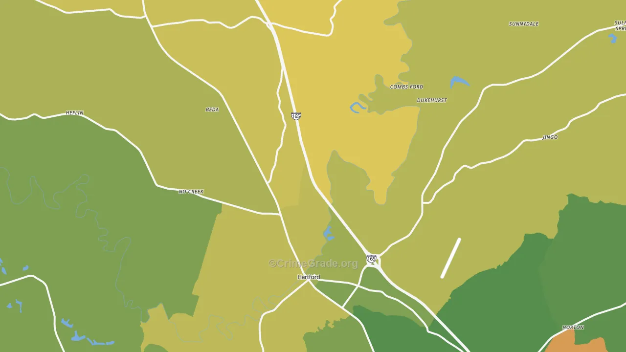 42347, KY Map of Drug-Related Crime Rates