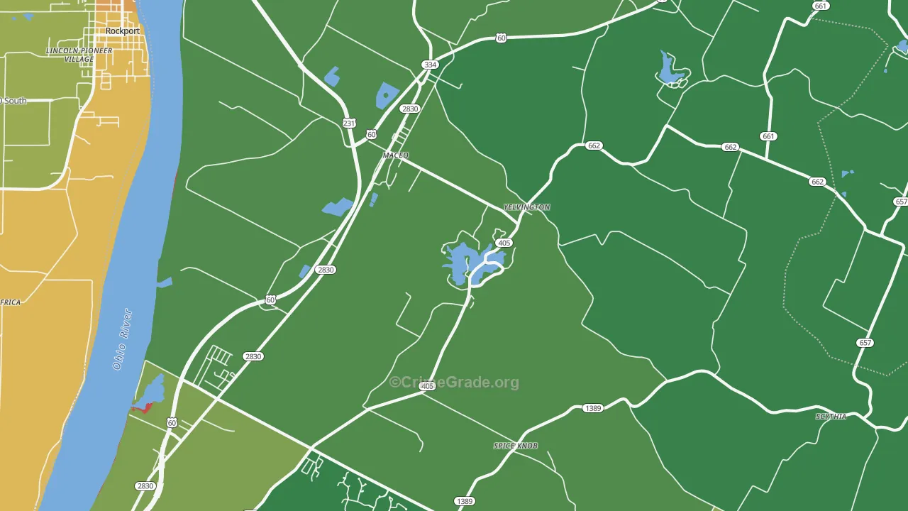 42355, KY Map of Drug-Related Crime Rates