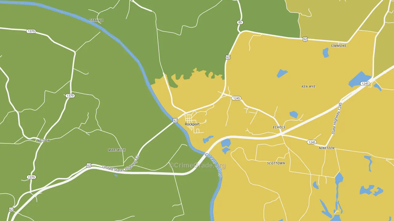 42369, KY Map of Drug-Related Crime Rates