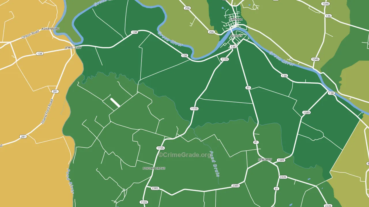 42371, KY Map of Drug-Related Crime Rates