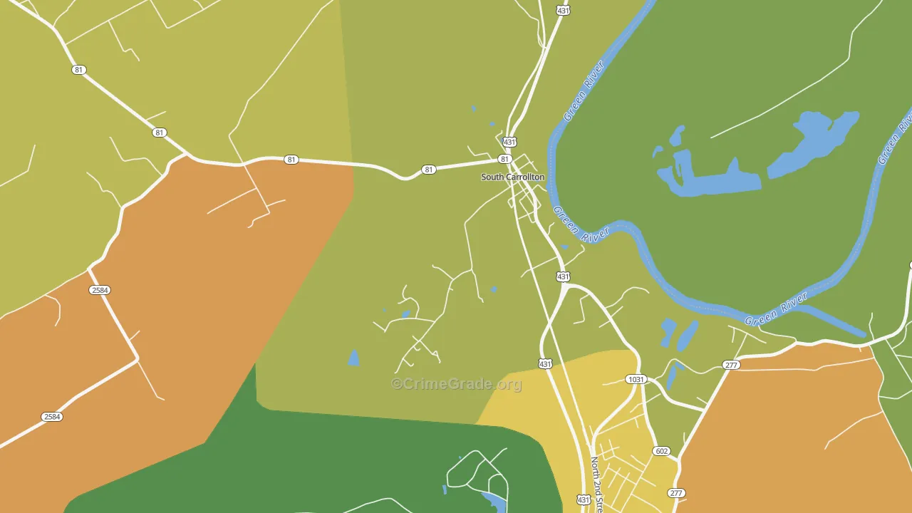 42374, KY Map of Drug-Related Crime Rates