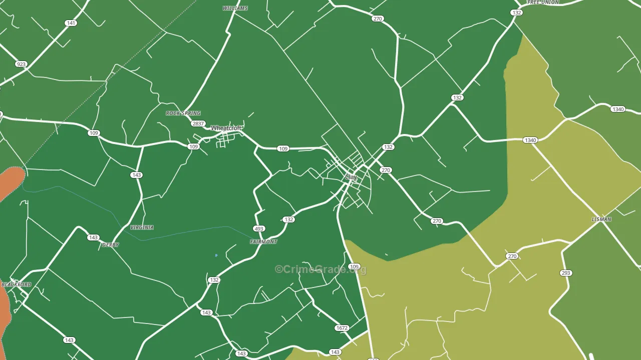 42404, KY Map of Drug-Related Crime Rates