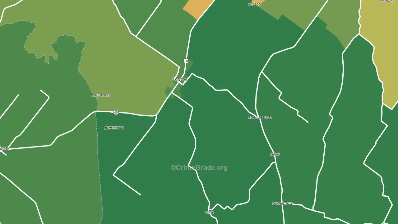 42406, KY Map of Drug-Related Crime Rates