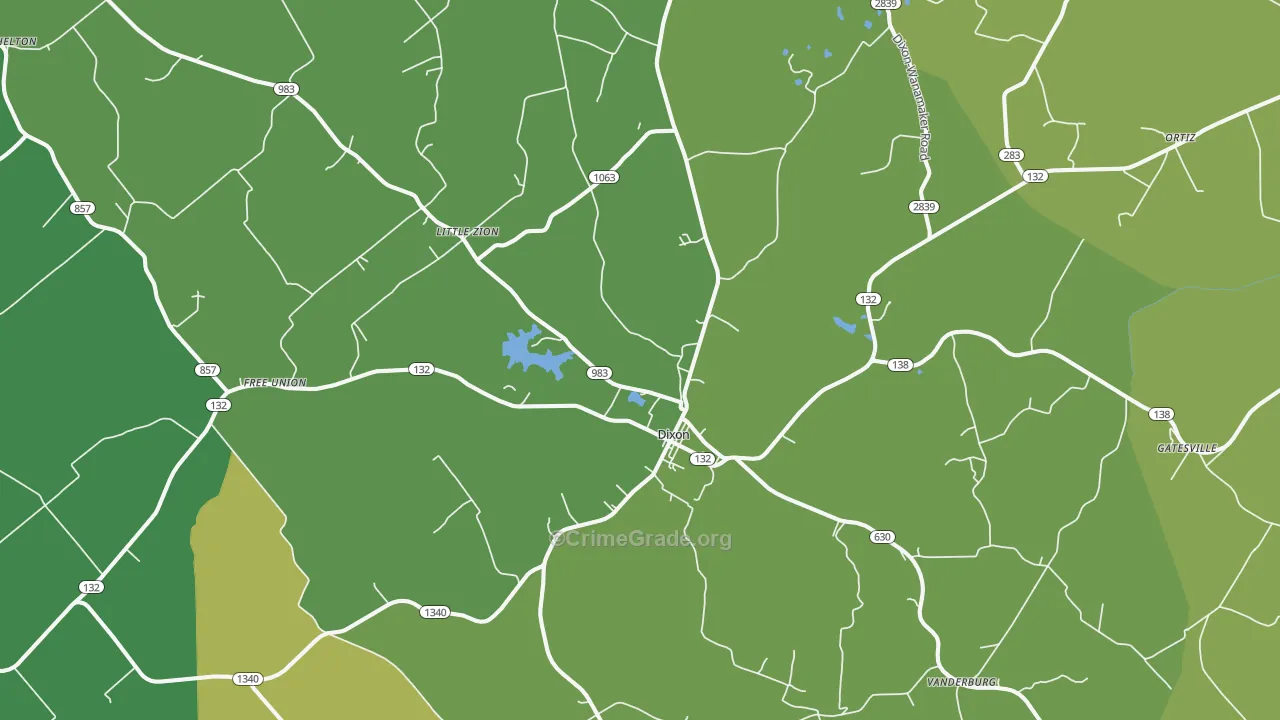 42409, KY Map of Drug-Related Crime Rates