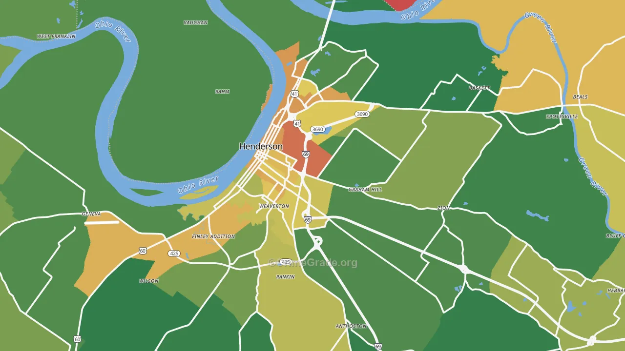 42420, KY Map of Drug-Related Crime Rates