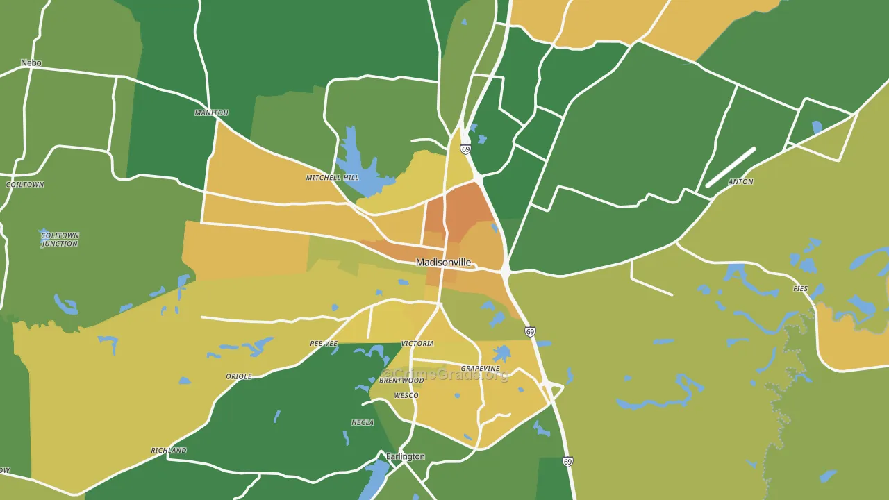 42431, KY Map of Drug-Related Crime Rates