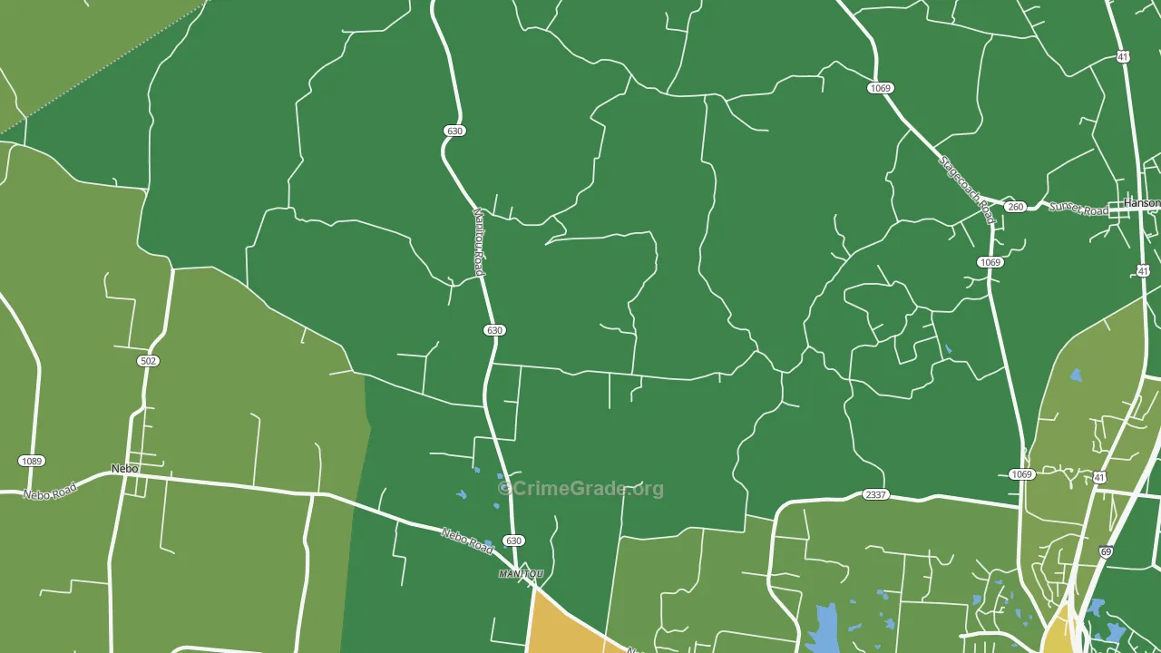 42436, KY Map of Drug-Related Crime Rates