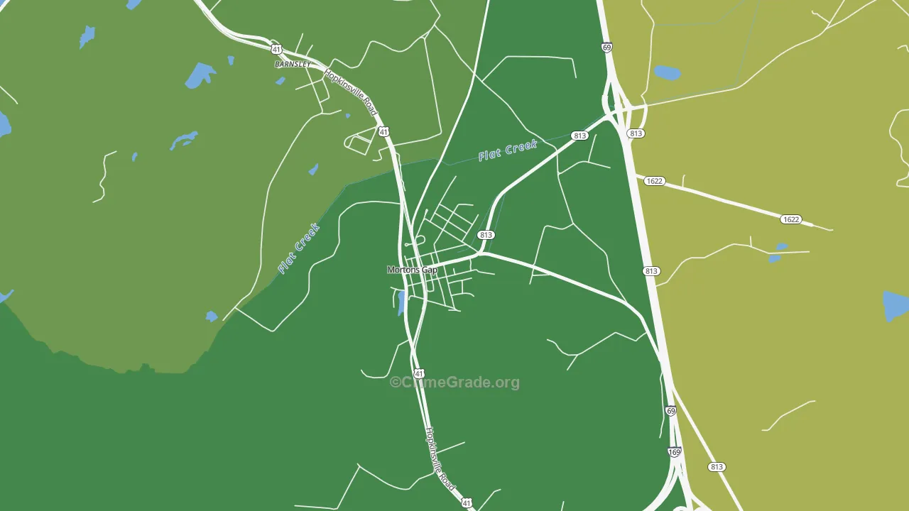 42440, KY Map of Drug-Related Crime Rates