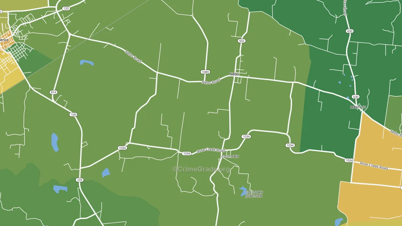 42441, KY Map of Drug-Related Crime Rates