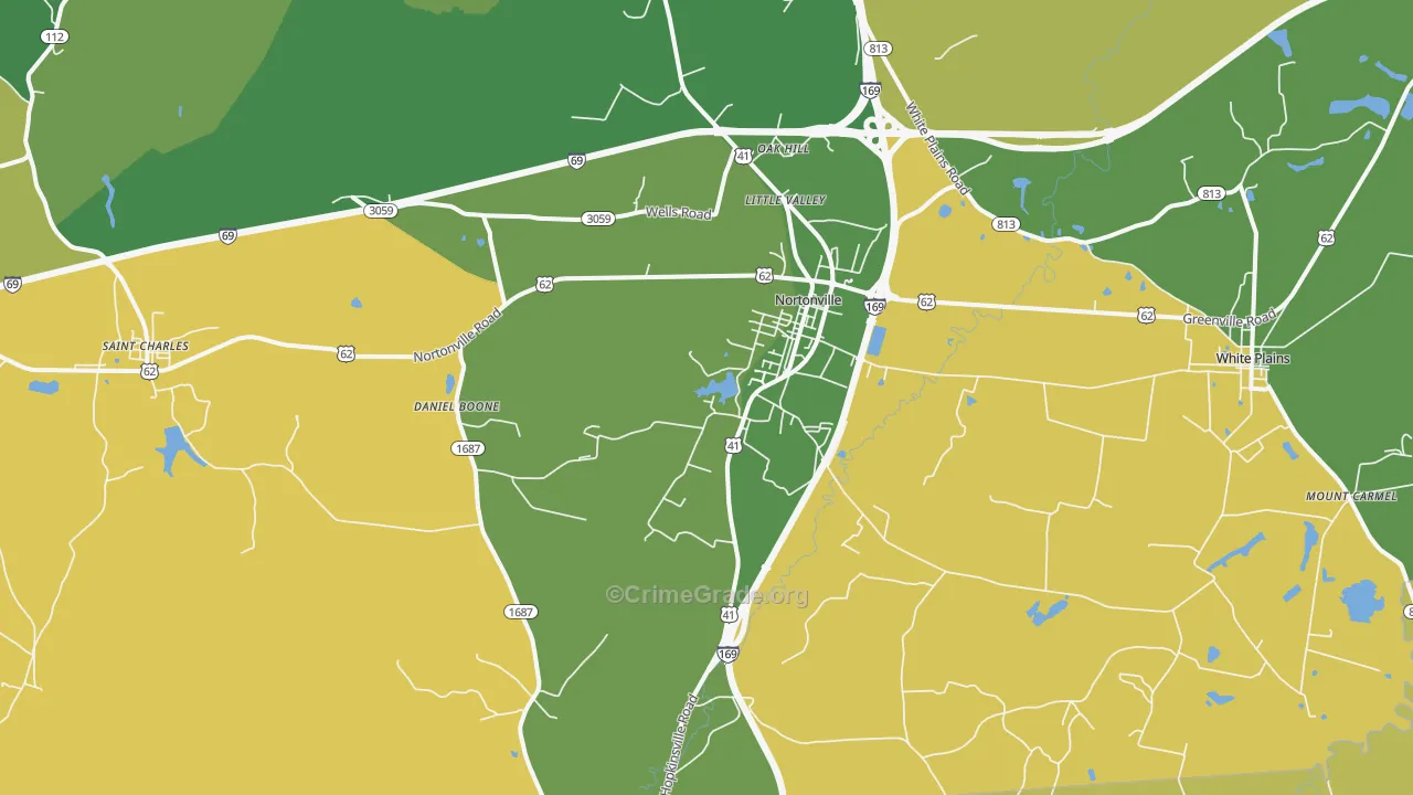 42442, KY Map of Drug-Related Crime Rates