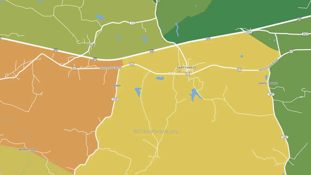 42453, KY Map of Drug-Related Crime Rates