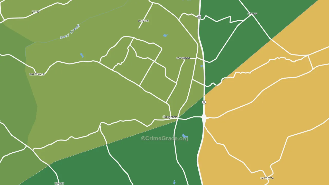 42456, KY Map of Drug-Related Crime Rates