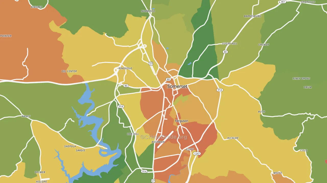 42503, KY Map of Drug-Related Crime Rates