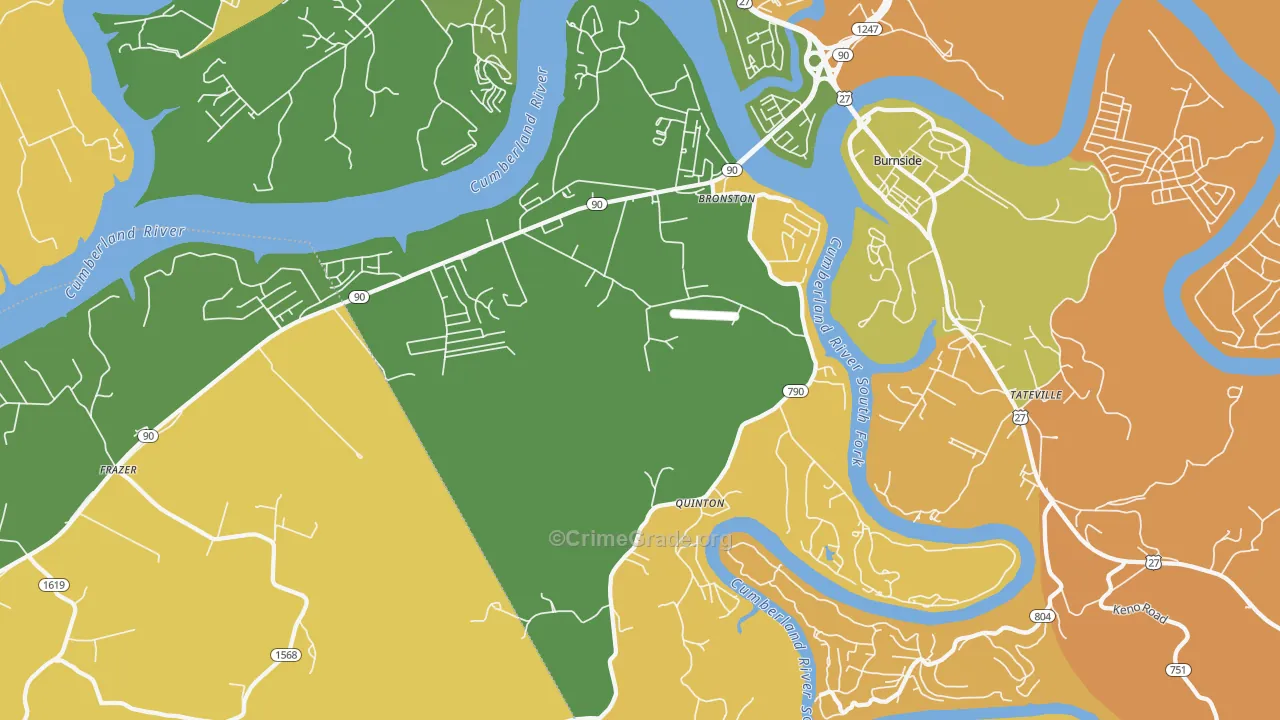 42518, KY Map of Drug-Related Crime Rates