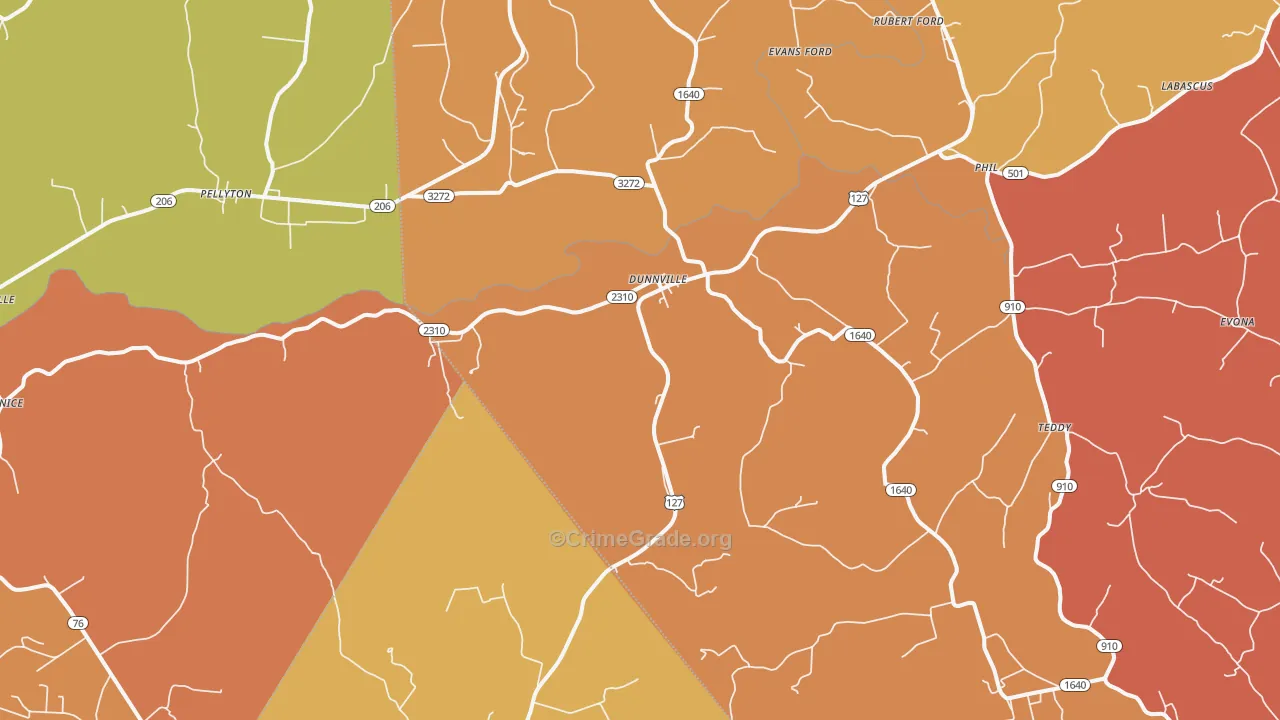 42528, KY Map of Drug-Related Crime Rates