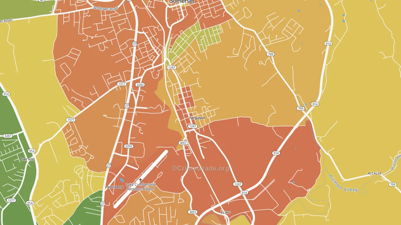 42533, KY Map of Drug-Related Crime Rates