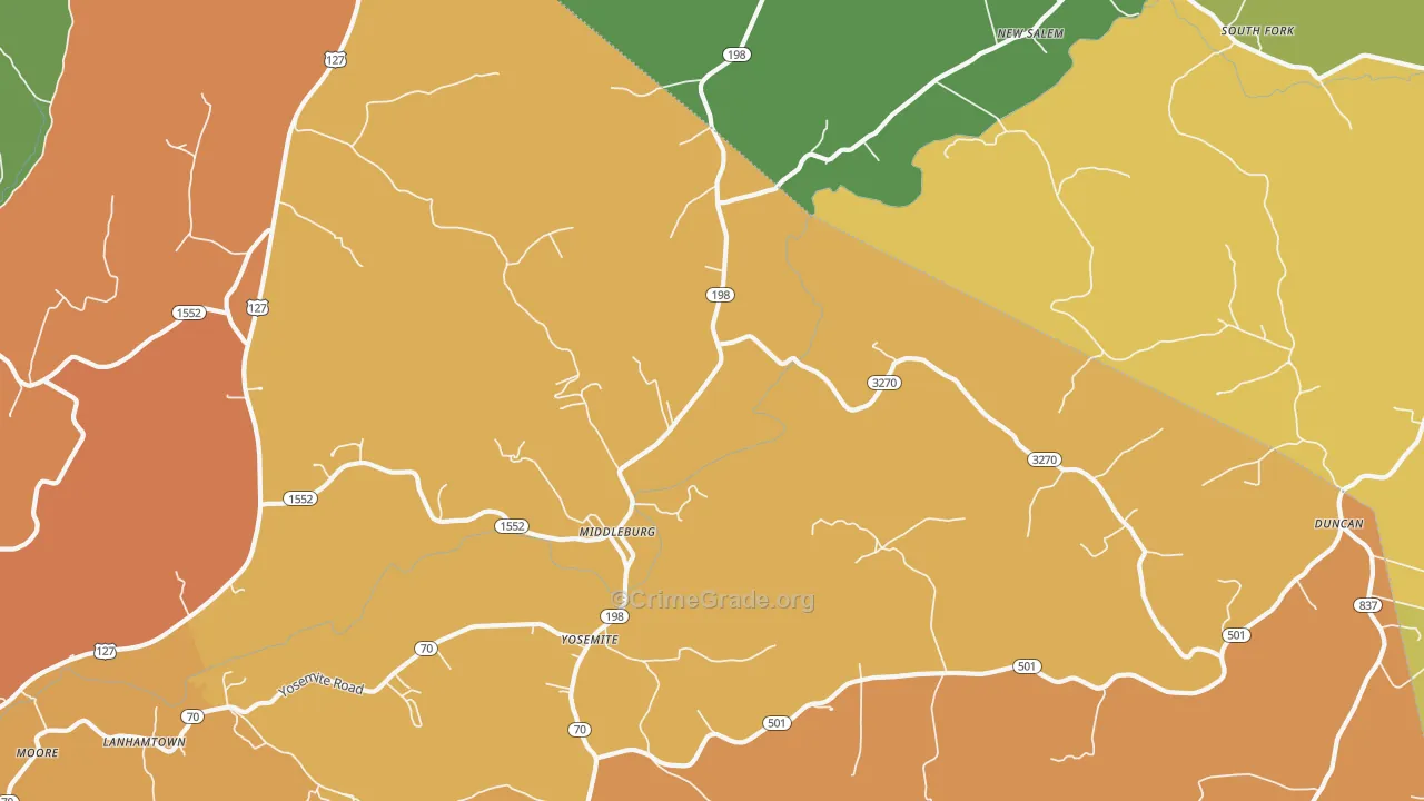 42541, KY Map of Drug-Related Crime Rates