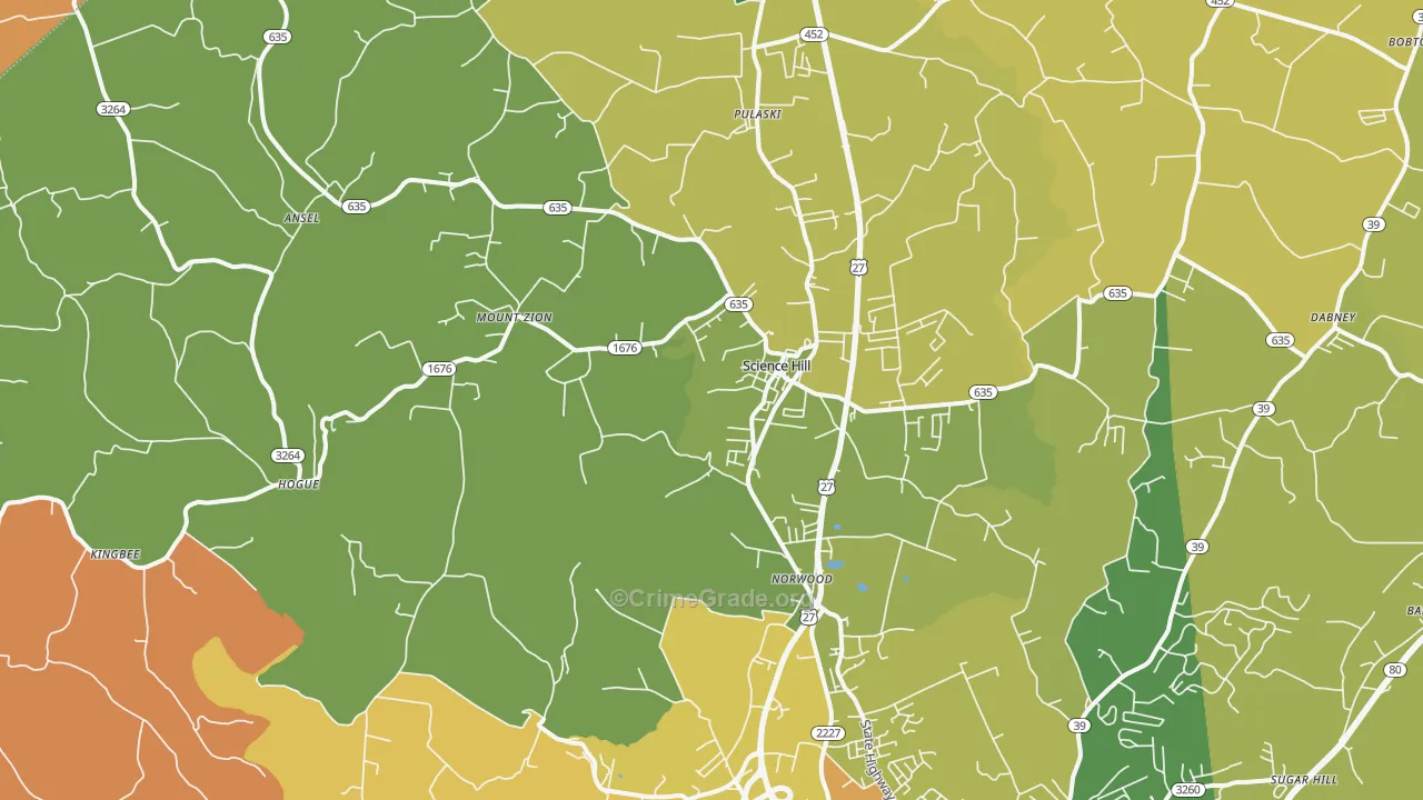42553, KY Map of Drug-Related Crime Rates