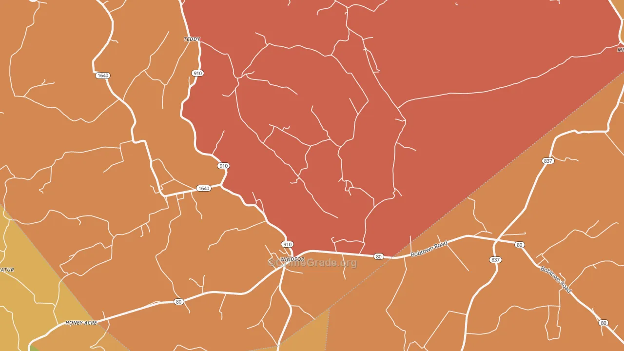 42565, KY Map of Drug-Related Crime Rates