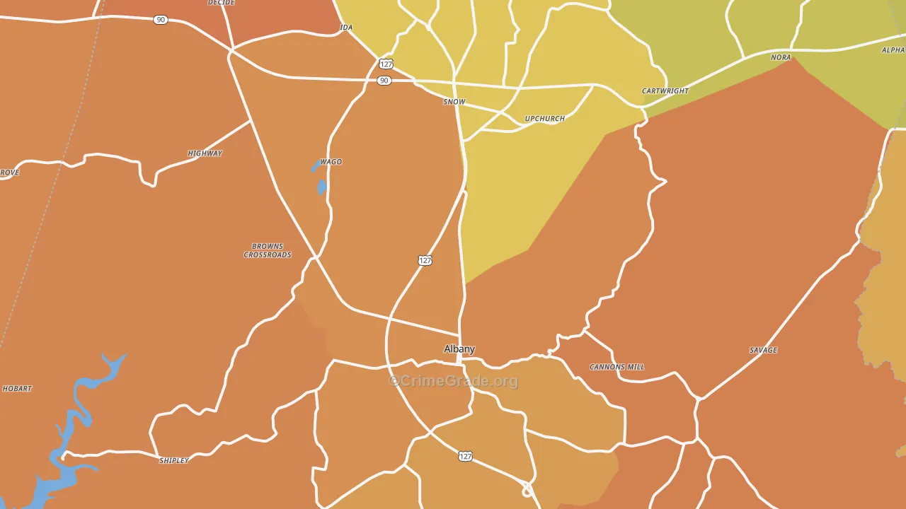 42602, KY Map of Drug-Related Crime Rates
