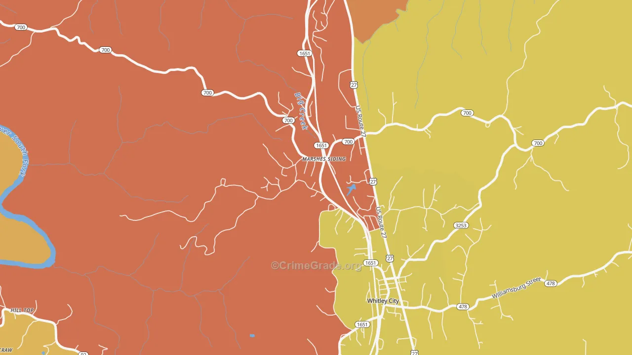 42631, KY Map of Drug-Related Crime Rates