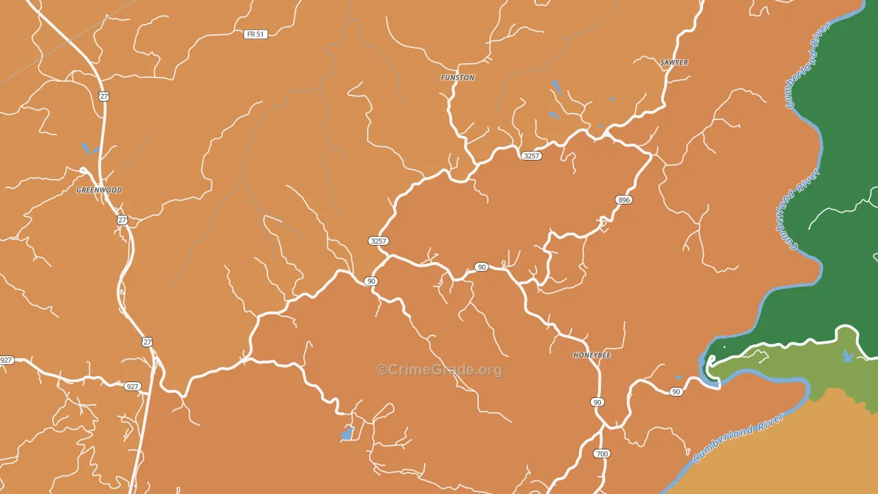 42634, KY Map of Drug-Related Crime Rates