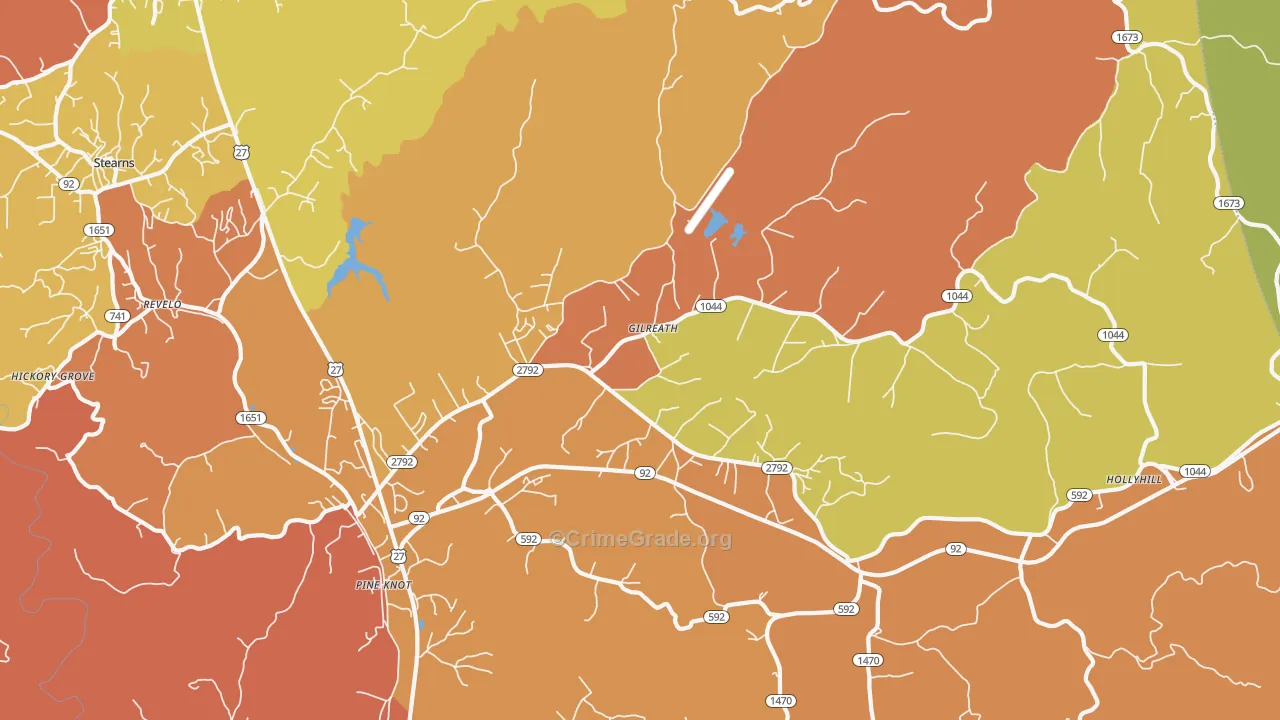 42635, KY Map of Drug-Related Crime Rates