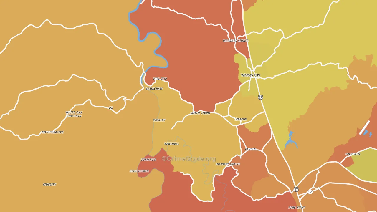 42647, KY Map of Drug-Related Crime Rates