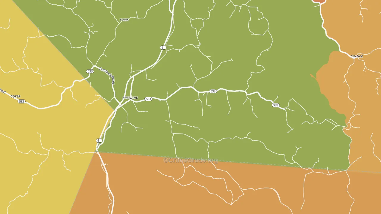 42715, KY Map of Drug-Related Crime Rates