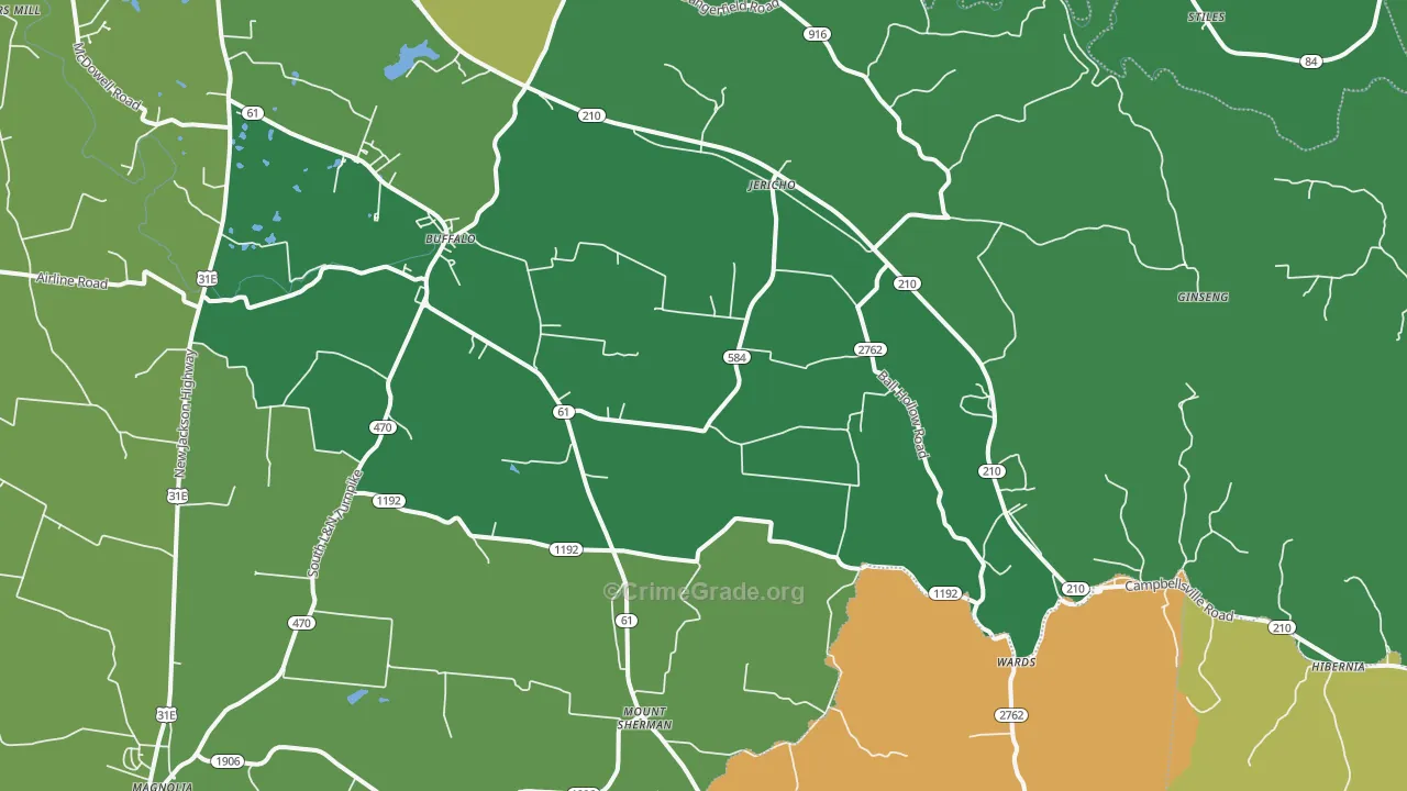 42716, KY Map of Drug-Related Crime Rates
