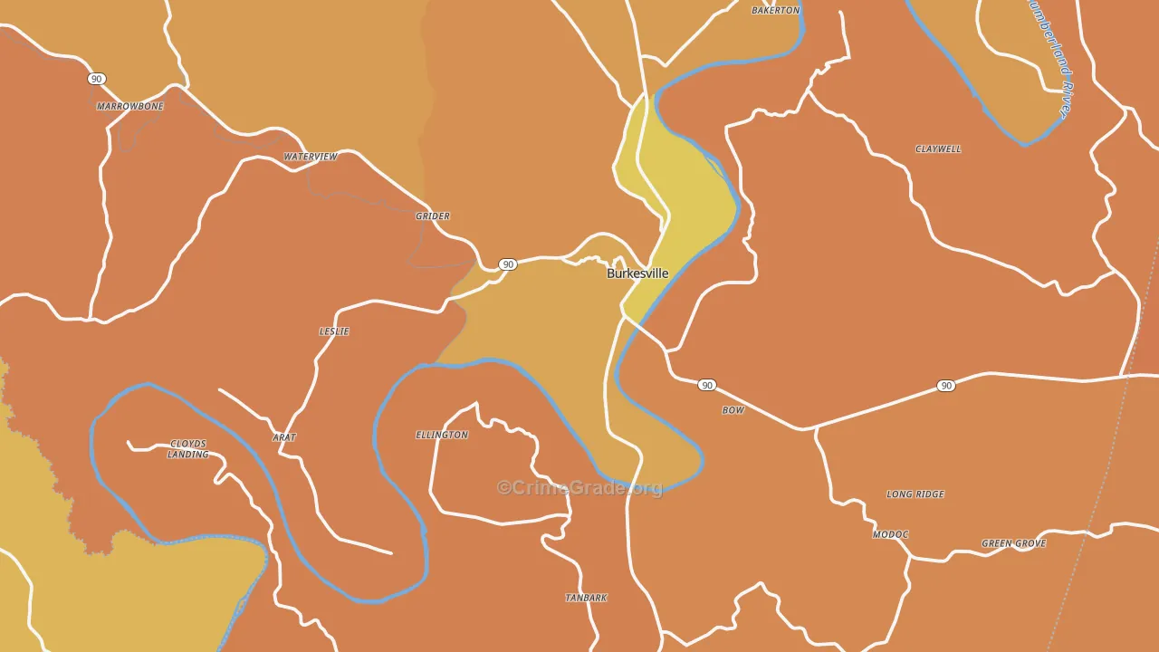 42717, KY Map of Drug-Related Crime Rates