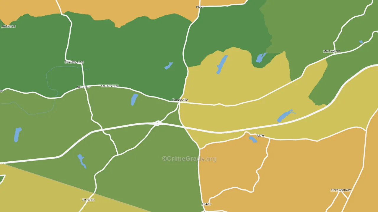 42721, KY Map of Drug-Related Crime Rates