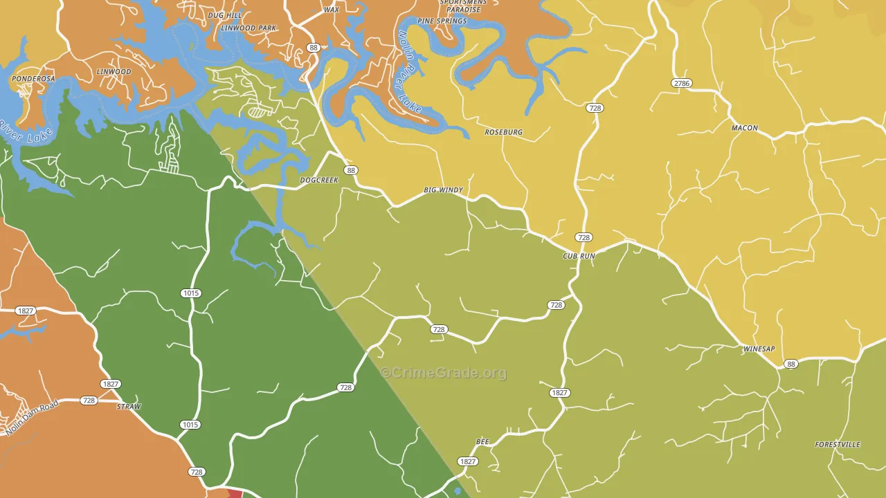 42729, KY Map of Drug-Related Crime Rates