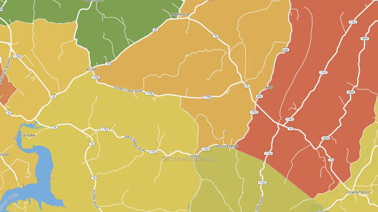 42733, KY Map of Drug-Related Crime Rates