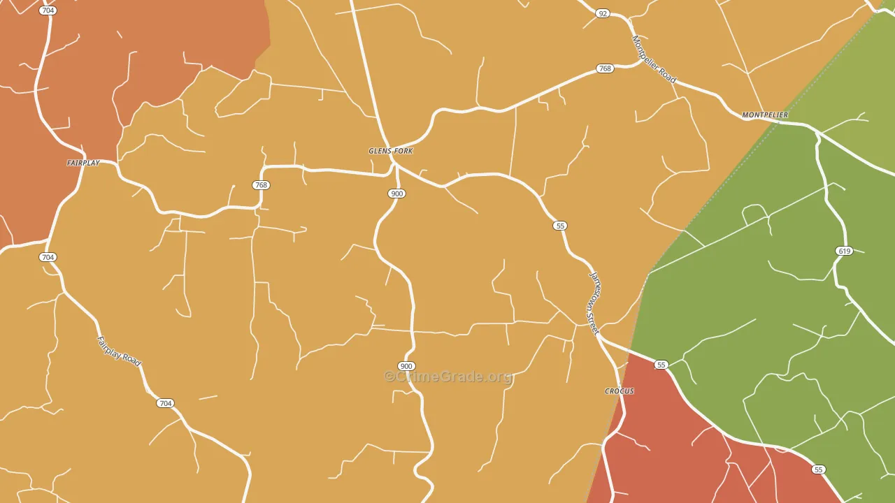 42741, KY Map of Drug-Related Crime Rates