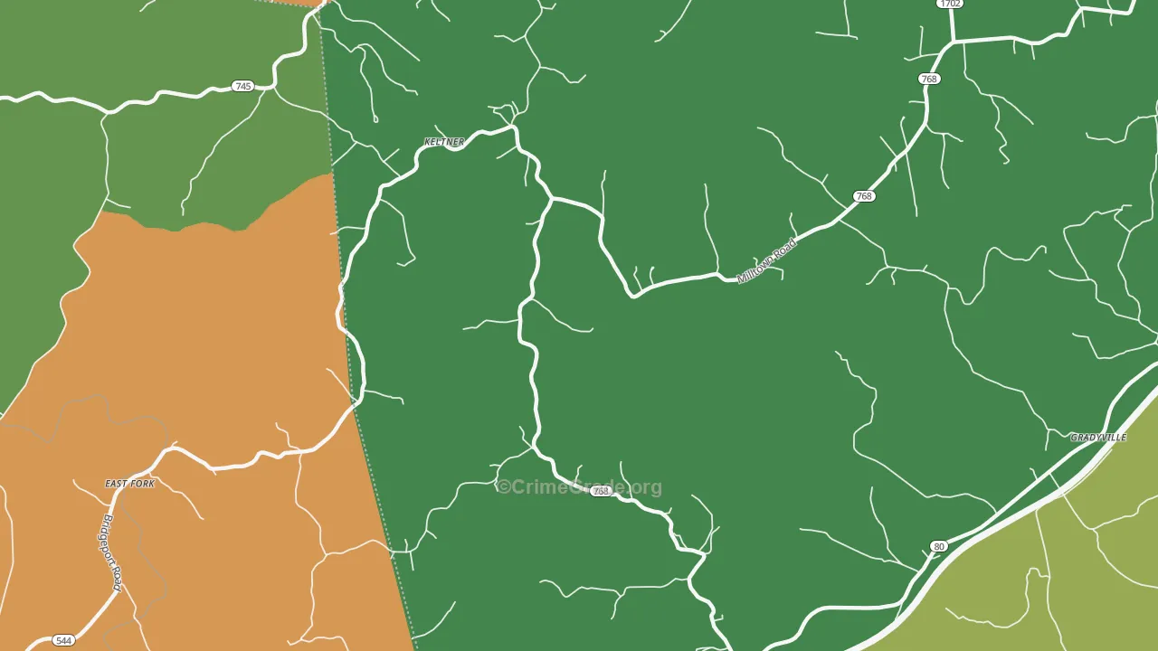 42742, KY Map of Drug-Related Crime Rates