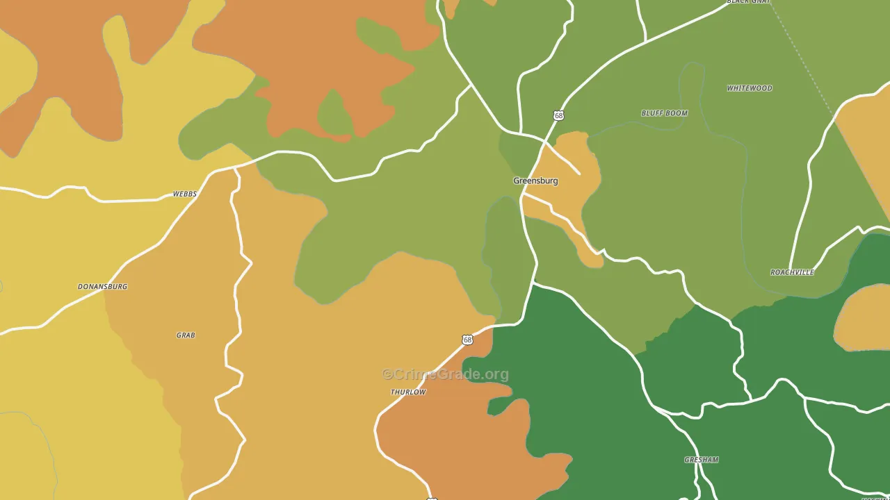 42743, KY Map of Drug-Related Crime Rates