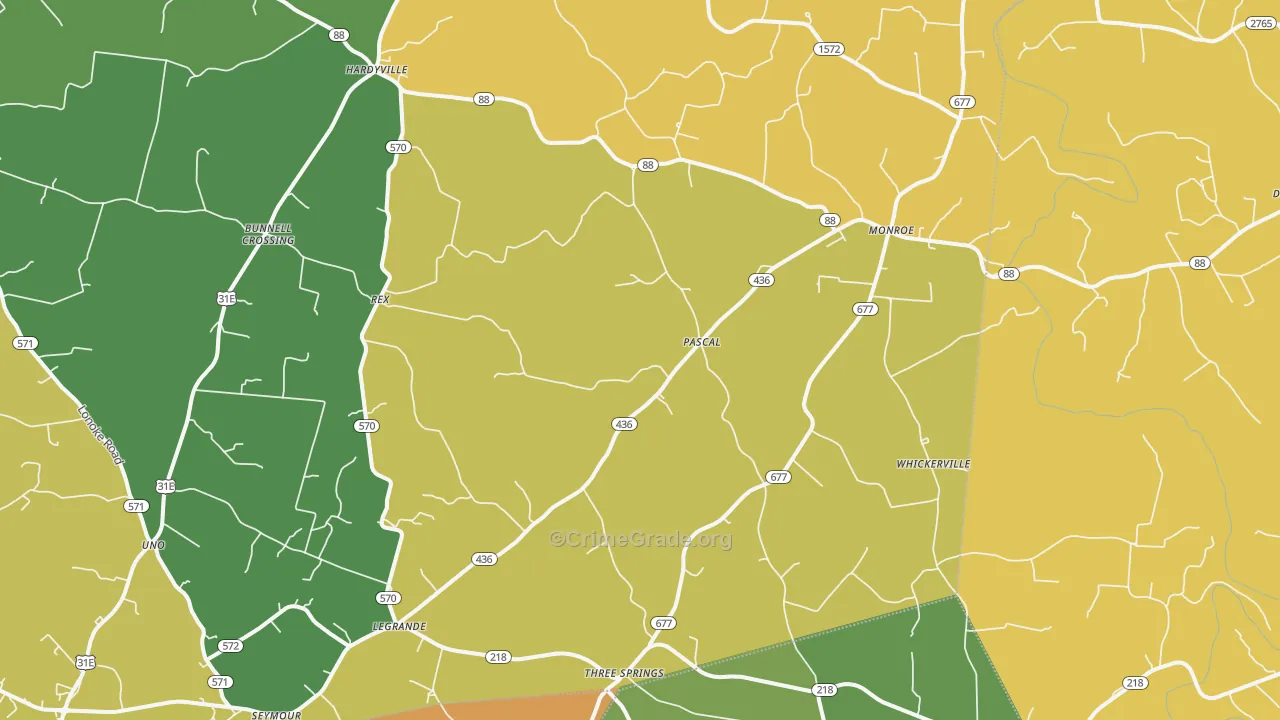 42746, KY Map of Drug-Related Crime Rates